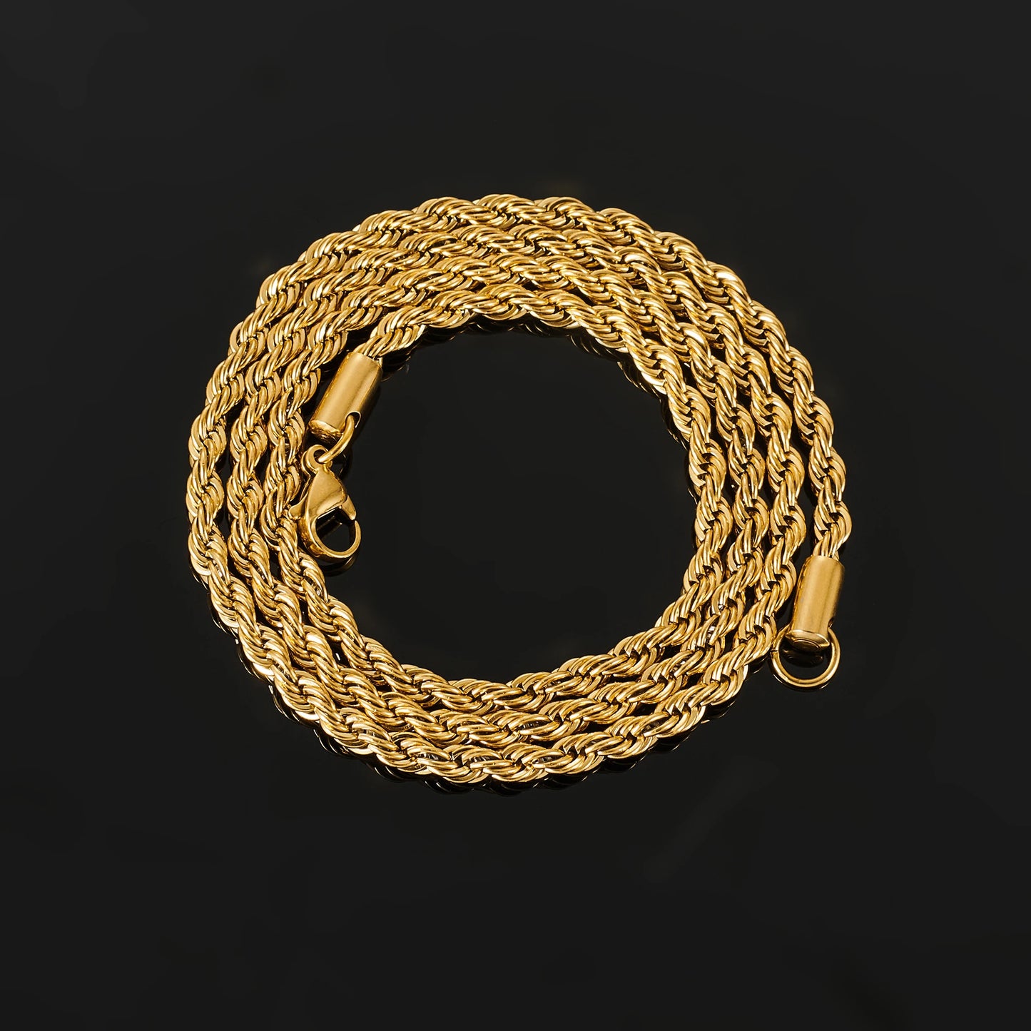 Elegant Rope Chain Necklace - Gold Plated