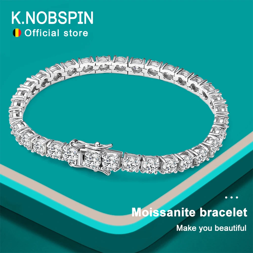 Elegance Sparkle Moissanite Tennis Bracelet