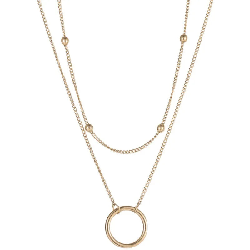 NewTrend Double Layer Bead Necklace