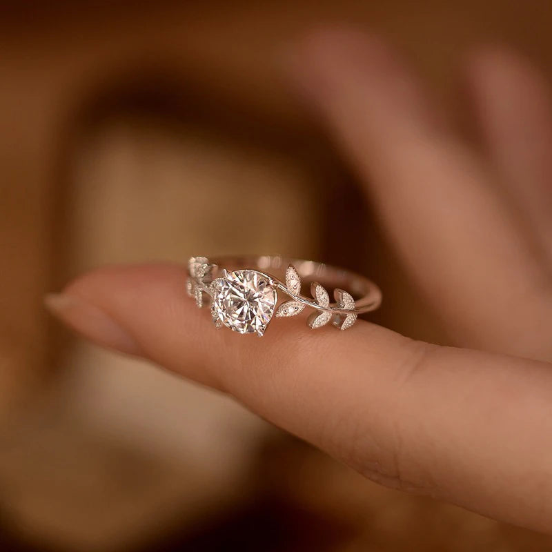 Certified Moissanite Diamond Engagement Ring