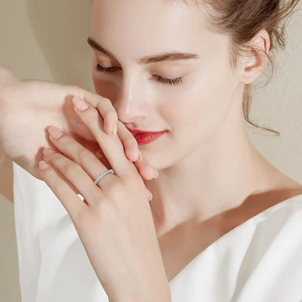 Chic Moissanite Eternity Ring