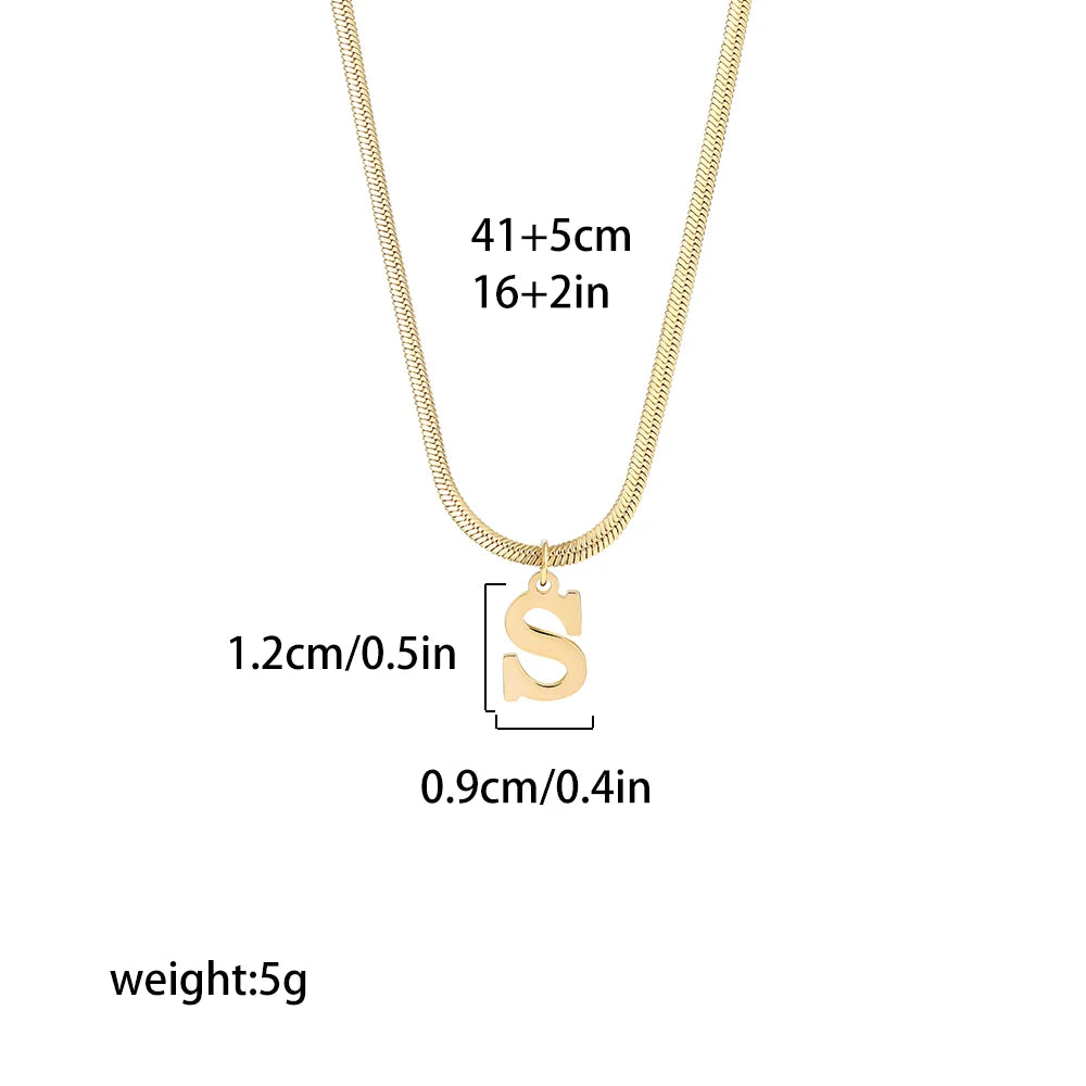 A-Z Alphabet Gold Plated Necklace
