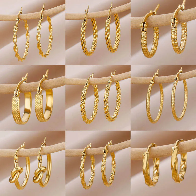 Elegant Round Hoop Earrings