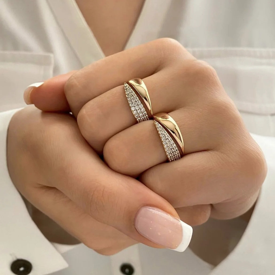 Elegant 18 K Gold Plated Rings