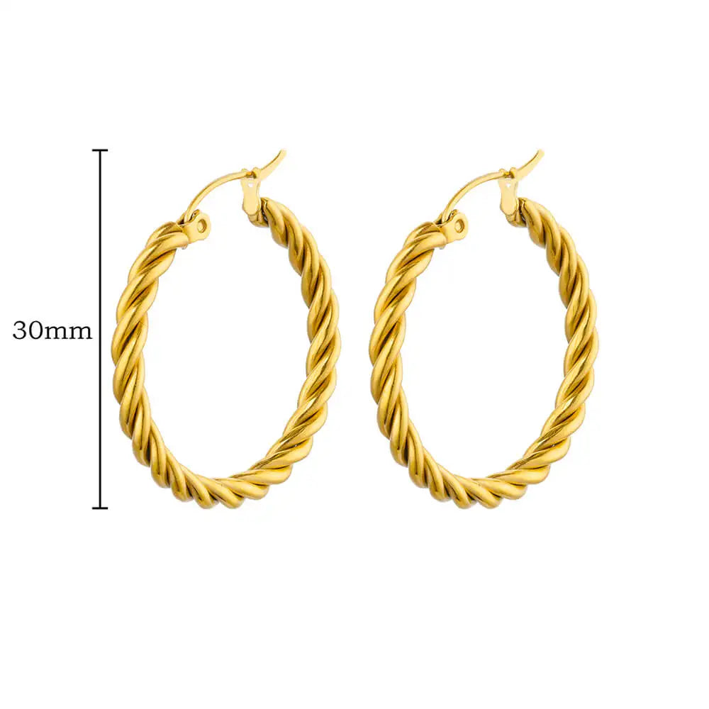 Elegant Round Hoop Earrings