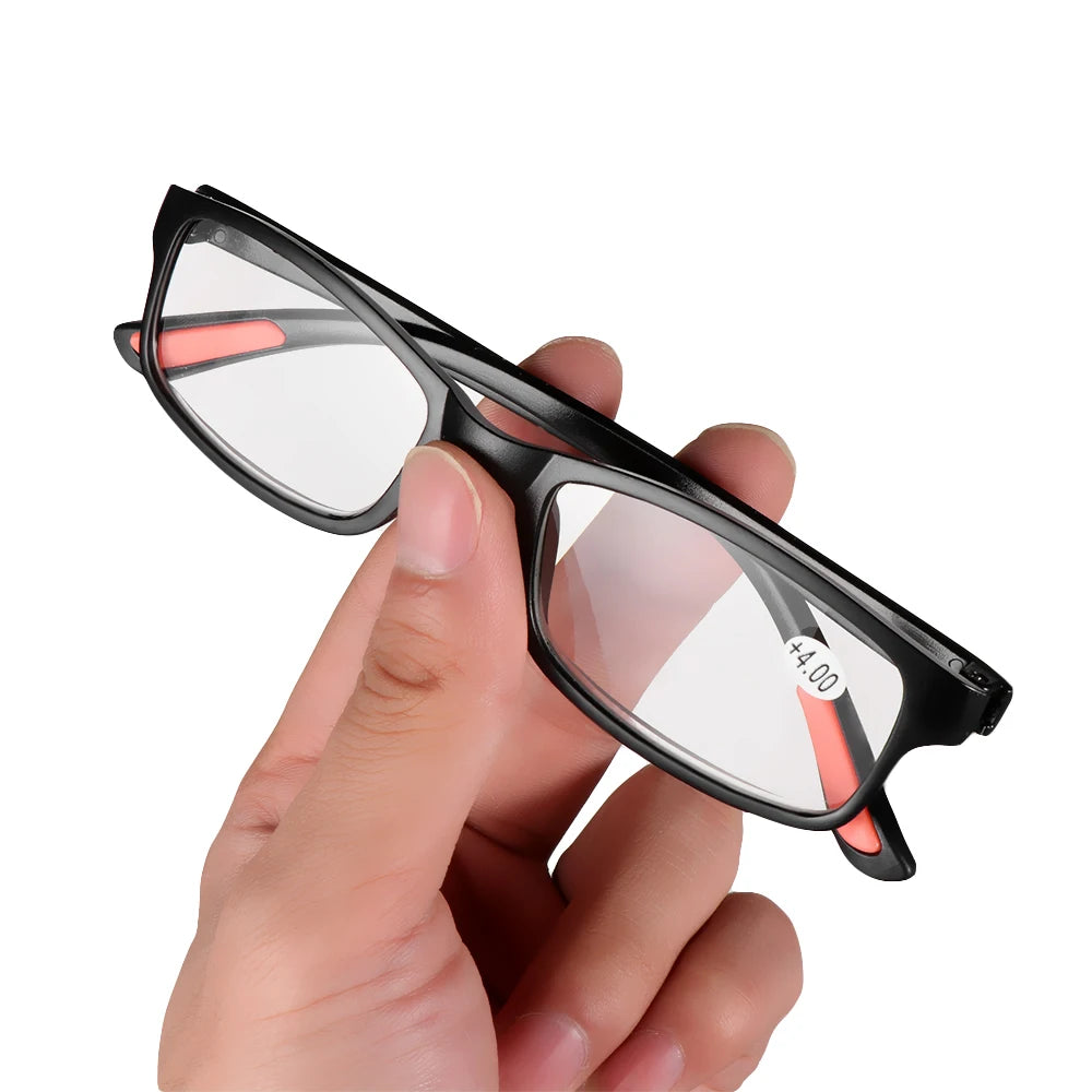 Diopter Unisex Black Reading Glasses Flexible