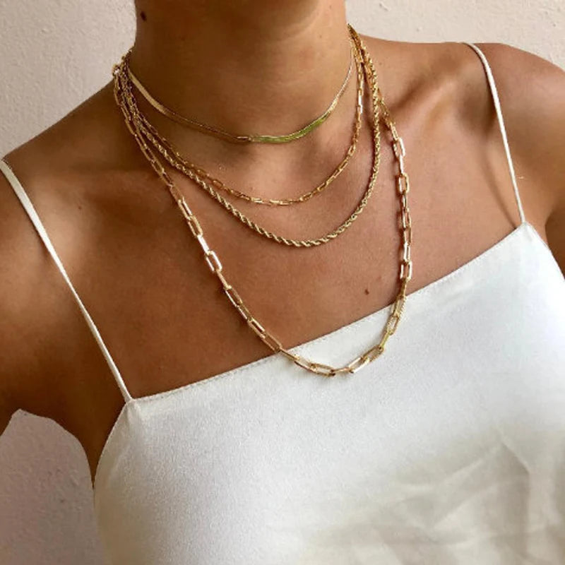 Chic Elegance Paperclip Link Chain Necklace