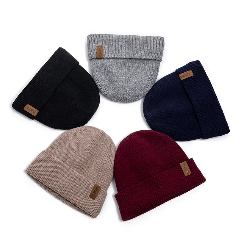 New Unisex Winter Hat Add Fleece Warm Cap Stylish Soft Beanie