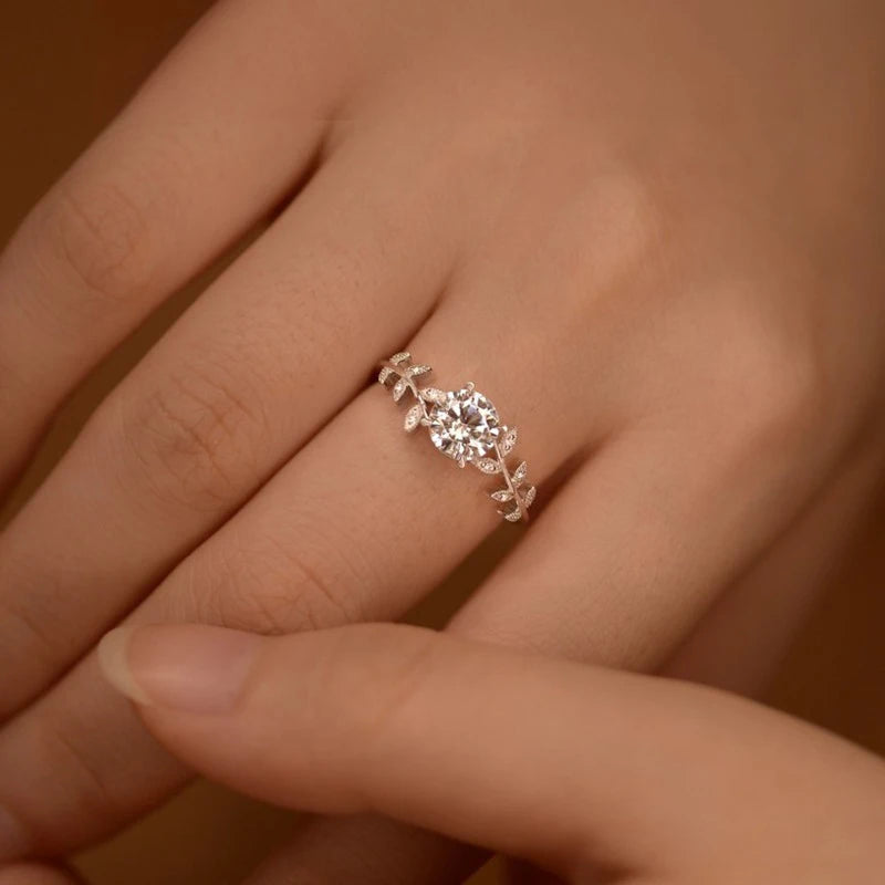 Certified Moissanite Diamond Engagement Ring