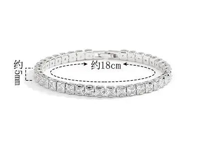 Solid 18K 14K Gold Moissanite Tennis Bracelet D VVS1 Round 925 Sterling Silver Luxury B