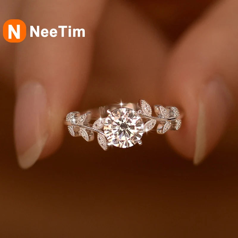 Certified Moissanite Diamond Engagement Ring
