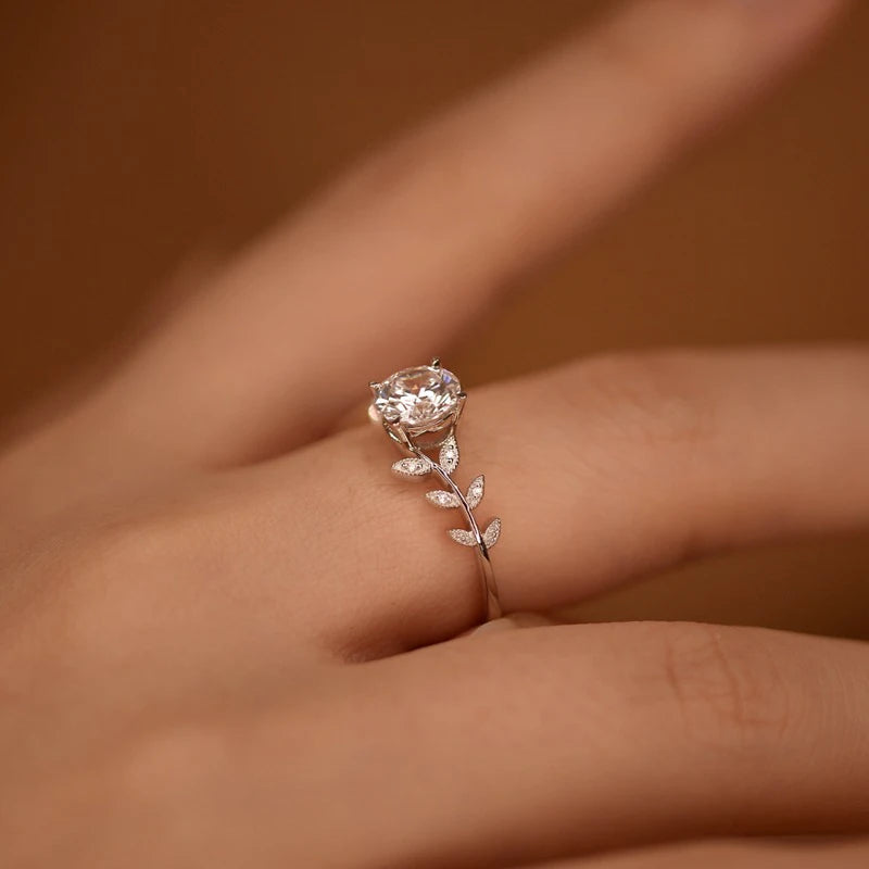 Certified Moissanite Diamond Engagement Ring