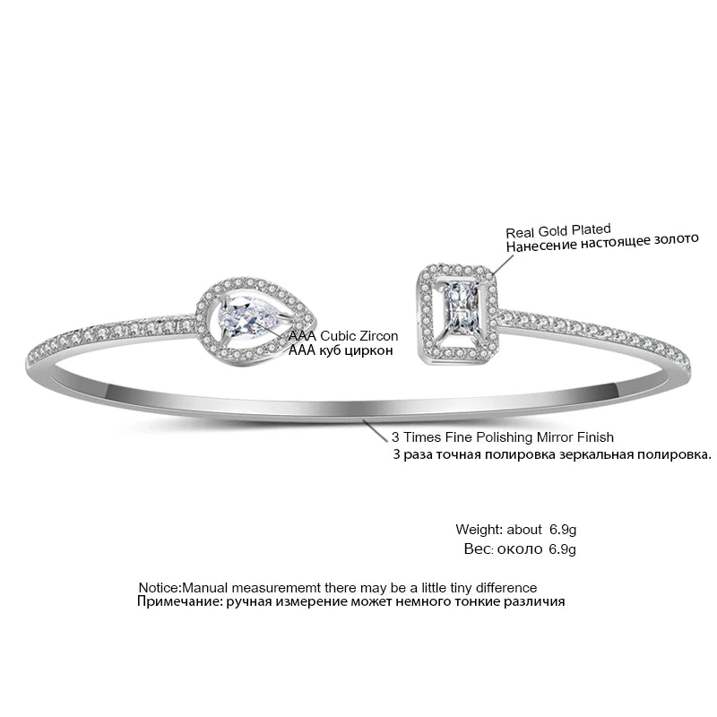 Luxury Geometry Bracelets Cubic Zirconia