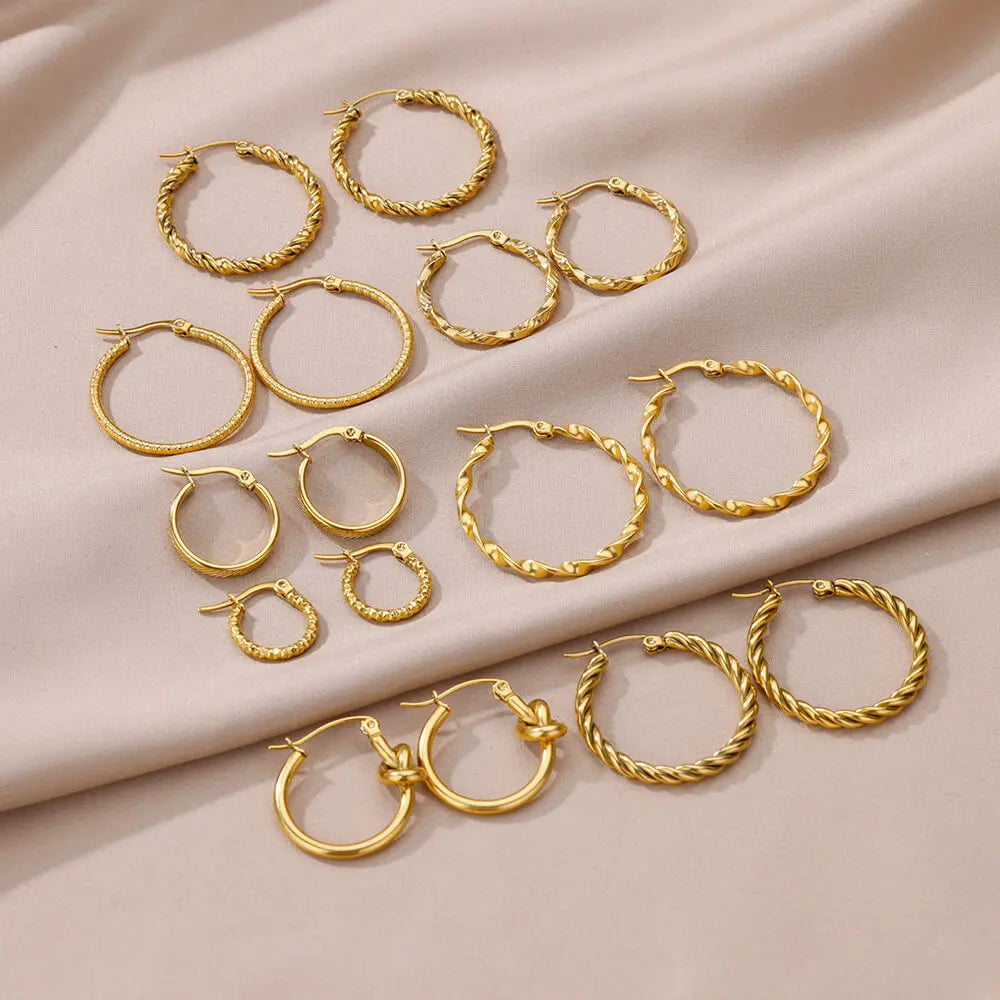 Elegant Round Hoop Earrings