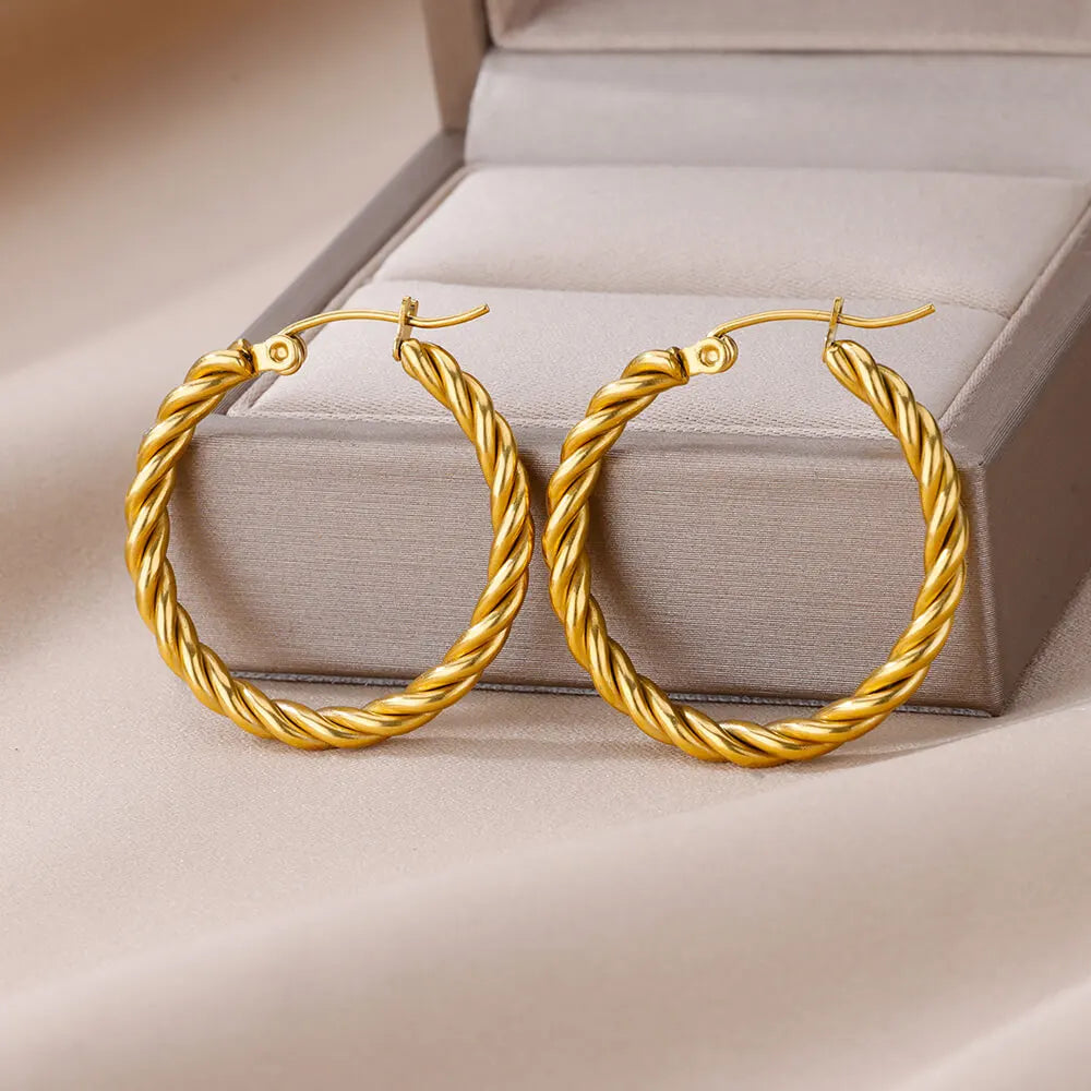 Elegant Round Hoop Earrings