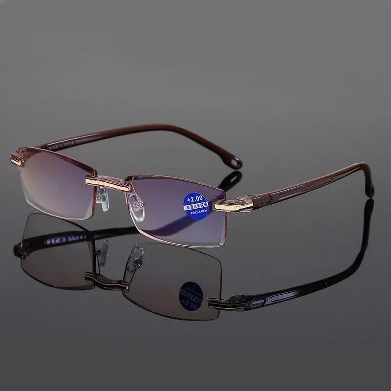 Reading Glasses Men Anti Blue Rays Presbyopia Goggles
